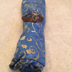 NEW Sarong blue/gold. Made for versatile use